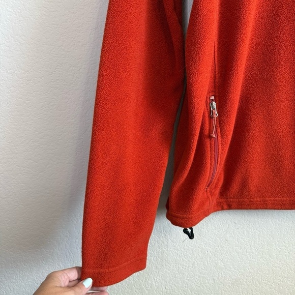 L.L. Bean Men's Sweater Fleece Pullover Orange Long Sleeve Polartec Shirt LG TAL - Picture 5 of 14